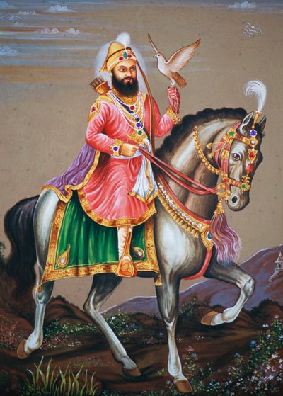 Guru Govind Singh a cavallo da School Indian