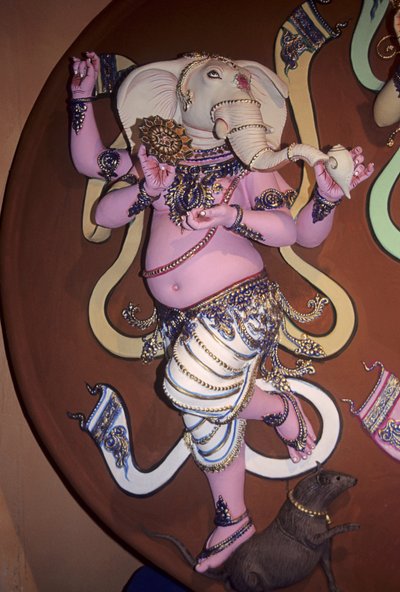 Idolo del dio elefante Ganesh da School Indian