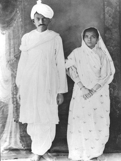 Kasturba e Mahatma Gandhi da School Indian