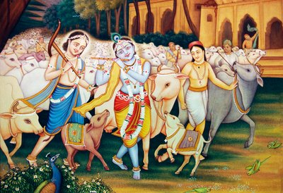 Krishna e Balram con Gopal da School Indian