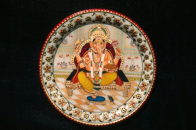 Signore Ganesh Ganpati Miniatura su carta da School Indian