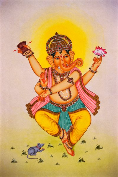 Signore Ganesha Ganpati in umore danzante da School Indian