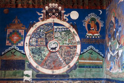 Mandala, Monastero Lamaista di Shankar, Leh, Ladakh, Jammu e Kashmir, India da School Indian