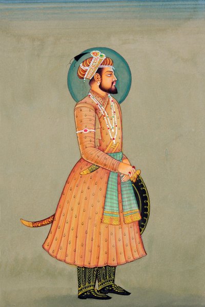 Miniatura del Mughal Imperatore Shah Jahan da School Indian