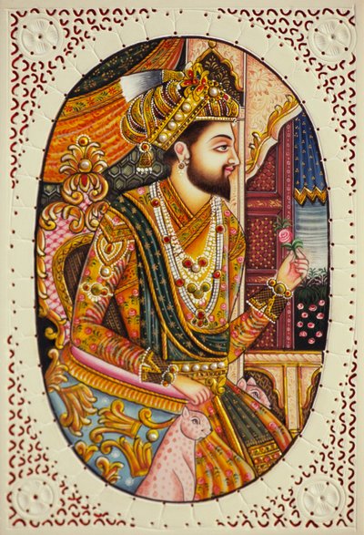 Imperatore Mughal Shah Jahan da School Indian