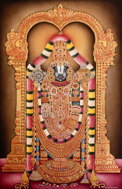 Miniatura su carta di Tirupati Balaji da School Indian