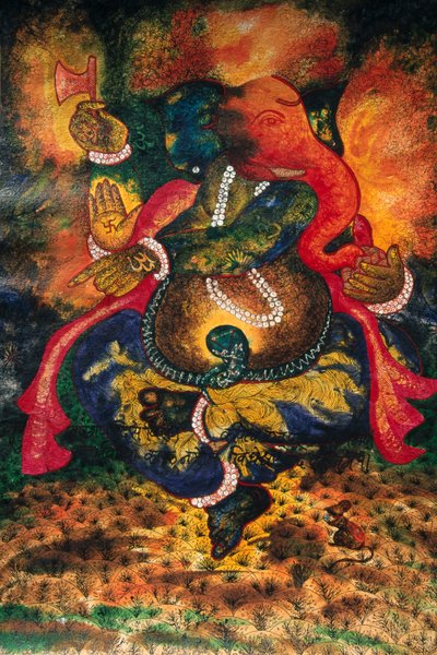 Miniatura di Ganesh Ganpati su carta da School Indian