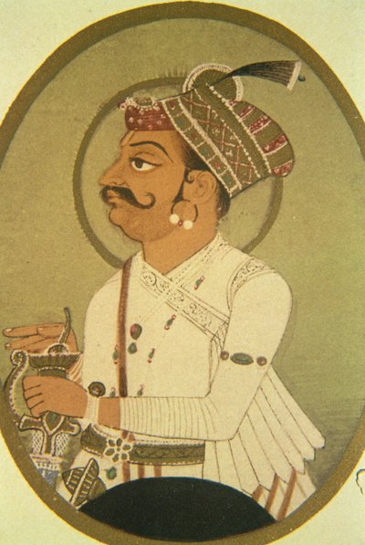 Dipinto di Rao Bikhaji Sovrano, Bikaner, Rajasthan, India da School Indian