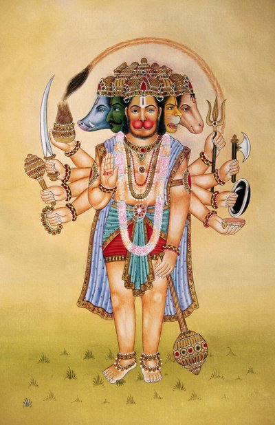Panchmukhi Signore Hanuman da School Indian