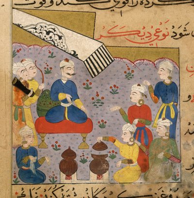 Preparazione di cibo afrodisiaco per il Sultano Ghiyath al-Din, sezione sul cibo come afrodisiaco dal Ni
