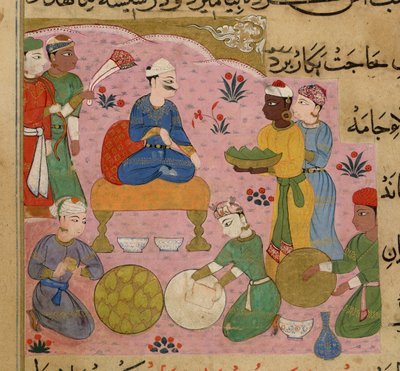 Preparazione del betel per il sultano Ghiyath al-Din, dal Ni