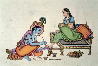 Radha e Krishna da School Indian