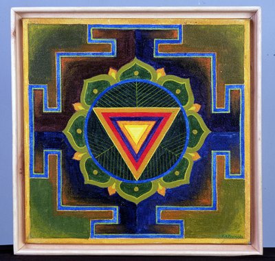 Dipinto Shiv Yantra da School Indian