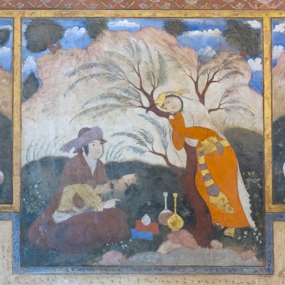 Affresco al palazzo Chehel Sotoun, Esfahan, Iran da School Iranian