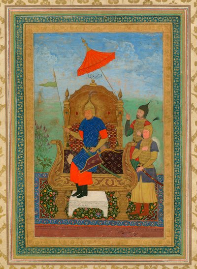 Ritratto di Tamerlano (1336-1405) da School Iranian