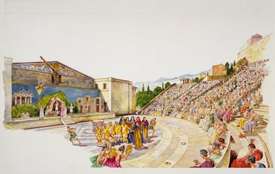 Atene antica - ricostruzione di un teatro da School Italian