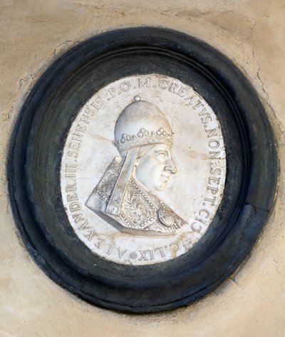 Medaglione a bassorilievo di Papa Alessandro III da School Italian