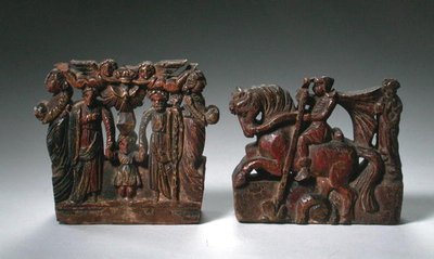 Decorazione scolpita per carro di buoi, dalla Sicilia (legno) da School Italian