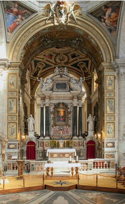 Vista interna della Basilica di Santa Maria del Popolo (vista interna della chiesa di Santa Maria del Popolo) XV-XVII secolo, Roma, Italia da School Italian