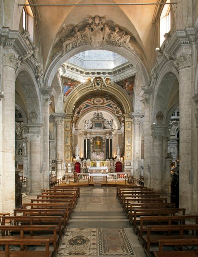 Veduta interna della Basilica di Santa Maria del Popolo (veduta interna della chiesa di Santa Maria del Popolo) XV-XVII secolo Roma Italia da School Italian