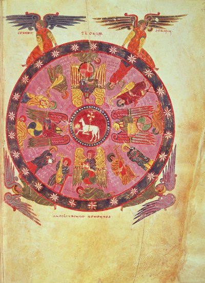 Ms. M. 644 f.87 Apocalisse 4,4 Adorazione dell