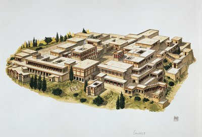 Ricostruzione del Palazzo di Cnosso, Creta, XX secolo a.C. da School Italian