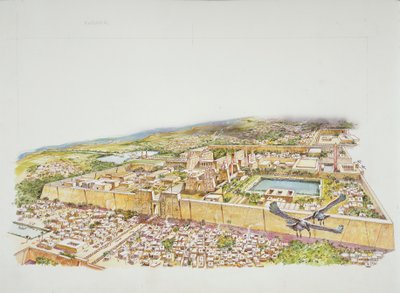 Ricostruzione del Tempio di Amon a Karnak durante il regno di Ramses II da School Italian