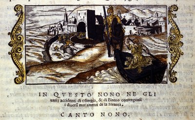 Orlando viene in soccorso di Olimpia. Scena del poema cavalleresco 