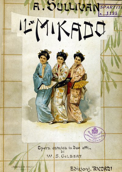 Partitura di "Mikado" di Gilbert e Sullivan. Bibl. del Conservatorio di Musica, Milano da School Italian