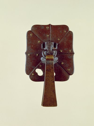 Maniglia del cassetto decorata con il disegno di una rana (ferro e rame) da School Japanese