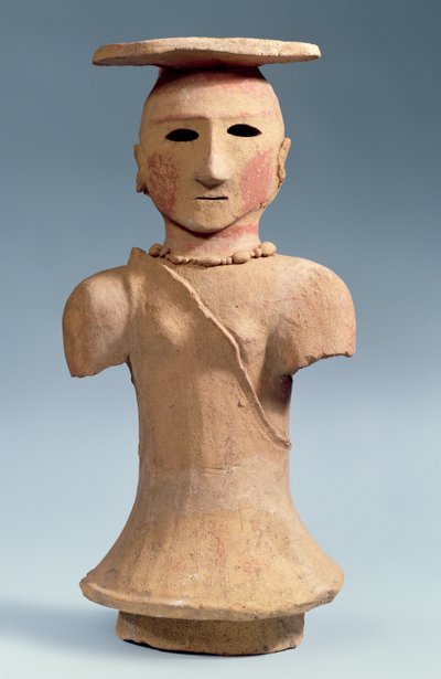Figura Haniwa di una sciamana, V-VI secolo da Japanese School
