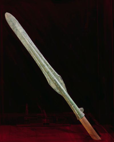 Punta di lancia, periodo Yayoi, 200 a.C.-100 d.C. (bronzo) da Japanese School