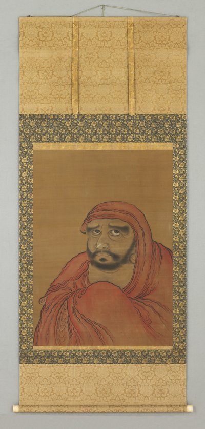 Grande testa con drappeggio (di Daruma) da Japanese School