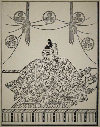 Ritratto di Shogun Tokugawa Ieyasu in abito da corte da School Japanese