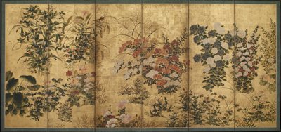 Fiori estivi e autunnali, Periodo Edo da Japanese School