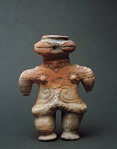 Scultura dogu in terracotta di Akita, periodo Jomon da Japanese School