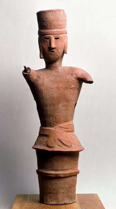 Haniwa funerario in terracotta, periodo Kofun 3°-6° secolo da Japanese School