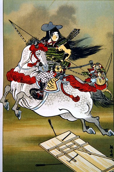 Tomoe, una coraggiosa guerriera giapponese durante i periodi Genji e Heishi da School Japanese