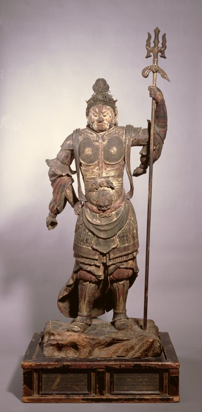 Zocho-ten, Guardiano Buddhista del Sud, periodo Nambokucho a Muromachi da Japanese School