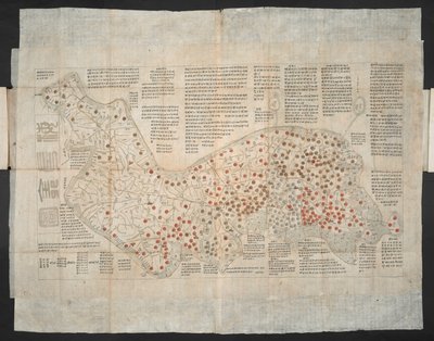Haejwa chondo - una mappa della penisola coreana originariamente creata c.1820 da School Korean