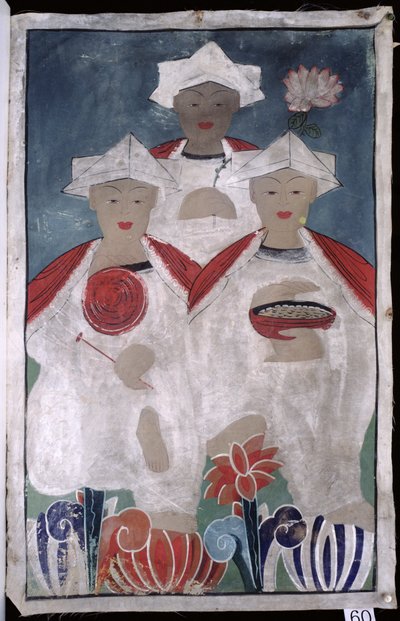 Simbul Jeseok (pigmento naturale su seta) da School Korean