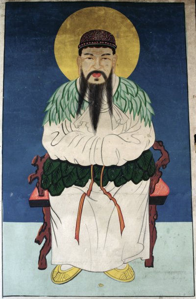 Il dio uomo Dangun (pigmento naturale su carta) da School Korean