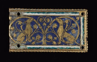 Placca, probabilmente da un reliquiario, c.1200-1250 da School Mosan