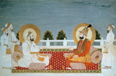 Arte indiana: "Rappresentazione di Mohammed Shah (1702-1748) imperatore indiano e Nadir Shah (1688-1747), Shah dell
