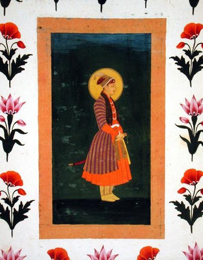 Ritratto in piedi di un sovrano, dal Piccolo Album Clive da School Mughal