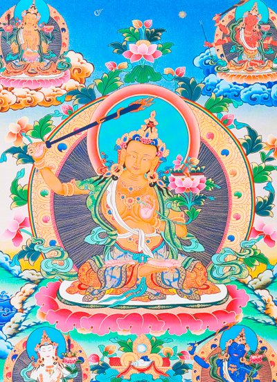 Immagine che raffigura Manjushree, il leggendario creatore della valle di Kathmandu da School Nepalese