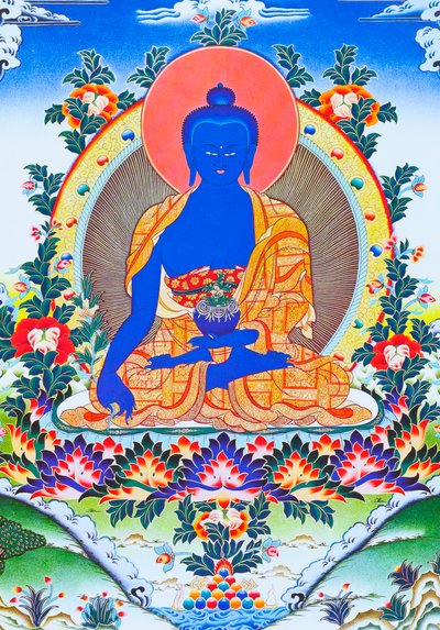 Immagine raffigurante il Buddha della medicina da School Nepalese