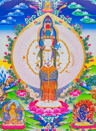 Immagine raffigurante Avalokiteshvara dalle mille braccia, l