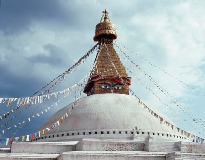 Vista dello Stupa Buddhista, 8° secolo da School Nepalese
