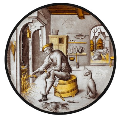 Sorgheloos ("Spensierato") nella povertà da School Netherlandish